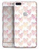 The Tiny Pink and Yellow hearts of a Whole - Skin-kit for the iPhone 8 or 8 Plus