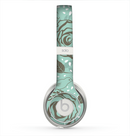 The Toned Green Vector Roses and Birds Skin for the Beats by Dre Solo 2 Headphones