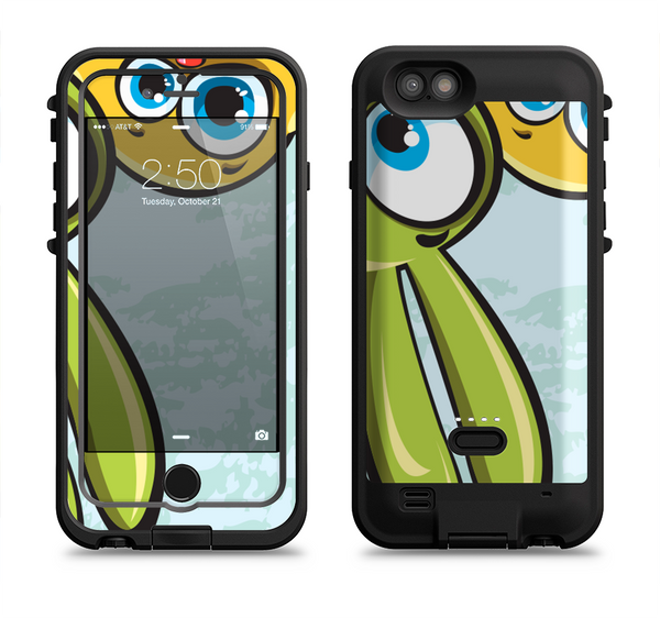the toon green rabbit and yellow chicken  iPhone 6/6s Plus LifeProof Fre POWER Case Skin Kit