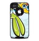 The Toon Green Rabbit and Yellow Chicken Skin for the iPhone 4-4s OtterBox Commuter Case