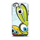 The Toon Green Rabbit and Yellow Chicken Skin for the iPhone 5c OtterBox Commuter Case