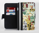 The Torn Magazine Collage Ink-Fuzed Leather Folding Wallet Credit-Card Case for the Apple iPhone 6/6s, 6/6s Plus, 5/5s and 5c