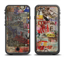 The Torn Newspaper Letter Collage V2 Apple iPhone 6/6s LifeProof Fre Case Skin Set