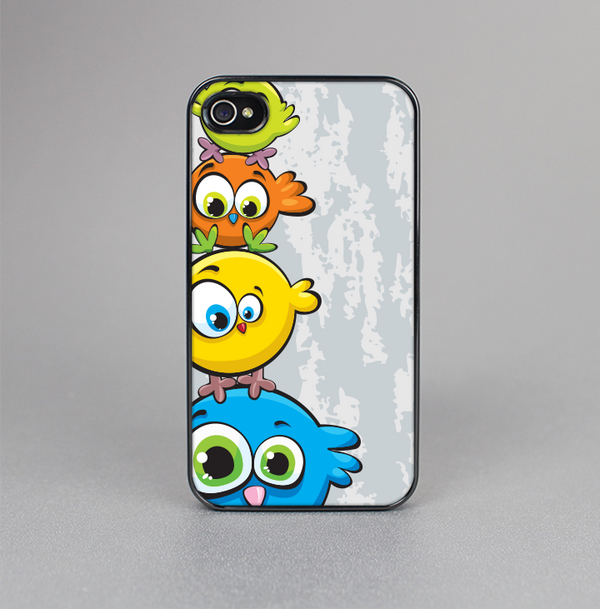 The Tower of Highlighted Cartoon Birds Skin-Sert for the Apple iPhone 4-4s Skin-Sert Case