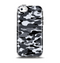 The Traditional Black & White Camo Apple iPhone 5c Otterbox Symmetry Case Skin Set