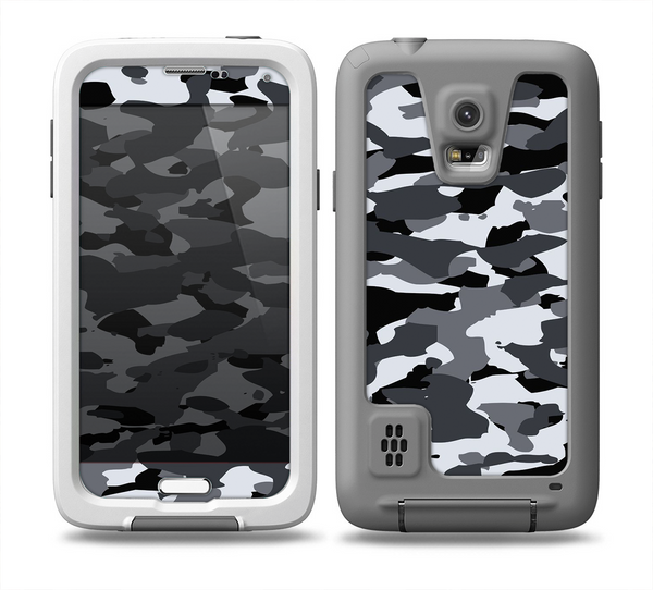 The Traditional Black & White Camo Skin for the Samsung Galaxy S5 frē LifeProof Case