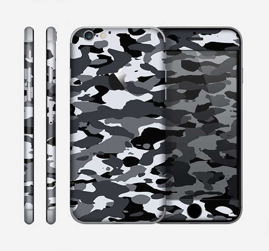 The Traditional Black & White Camo Skin for the Apple iPhone 6