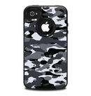 The Traditional Black & White Camo Skin for the iPhone 4-4s OtterBox Commuter Case