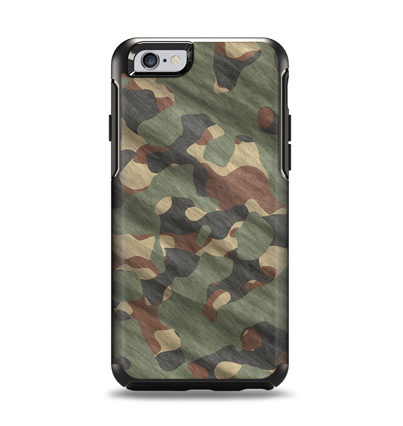 The Traditional Camouflage Fabric Pattern Apple iPhone 6 Otterbox Symmetry Case Skin Set