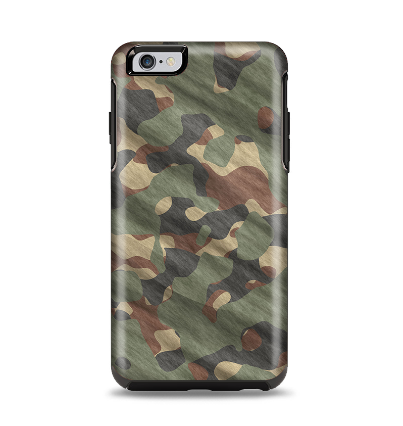 The Traditional Camouflage Fabric Pattern Apple iPhone 6 Plus Otterbox Symmetry Case Skin Set