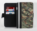 The Traditional Camouflage Fabric Pattern Ink-Fuzed Leather Folding Wallet Credit-Card Case for the Apple iPhone 6/6s, 6/6s Plus, 5/5s and 5c