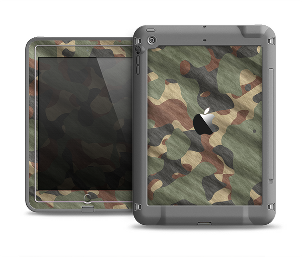 The Traditional Camouflage Fabric Pattern Apple iPad Mini LifeProof Fre Case Skin Set