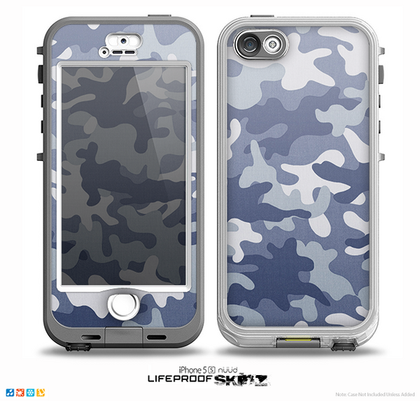 The Traditional Snow Camouflage Skin for the iPhone 5-5s NUUD LifeProof Case