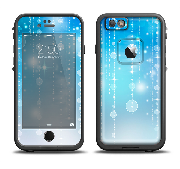 The Translucent Blue & White Jewels Apple iPhone 6 LifeProof Fre Case Skin Set