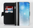 The Translucent Blue & White Jewels Ink-Fuzed Leather Folding Wallet Credit-Card Case for the Apple iPhone 6/6s, 6/6s Plus, 5/5s and 5c