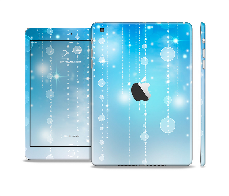 The Translucent Blue & White Jewels Skin Set for the Apple iPad Mini 4