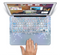 The Translucent Glowing Blue Flowers Skin Set for the Apple MacBook Pro 15" with Retina Display