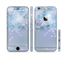 The Translucent Glowing Blue Flowers Sectioned Skin Series for the Apple iPhone 6s Plus