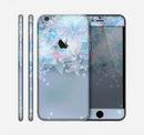 The Translucent Glowing Blue Flowers Skin for the Apple iPhone 6 Plus