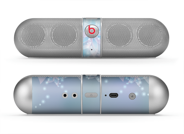 The Translucent Glowing Blue Flowers Skin for the Beats by Dre Pill Bluetooth Speaker