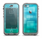 The Transparent Green & Blue 3D Squares Apple iPhone 5c LifeProof Nuud Case Skin Set