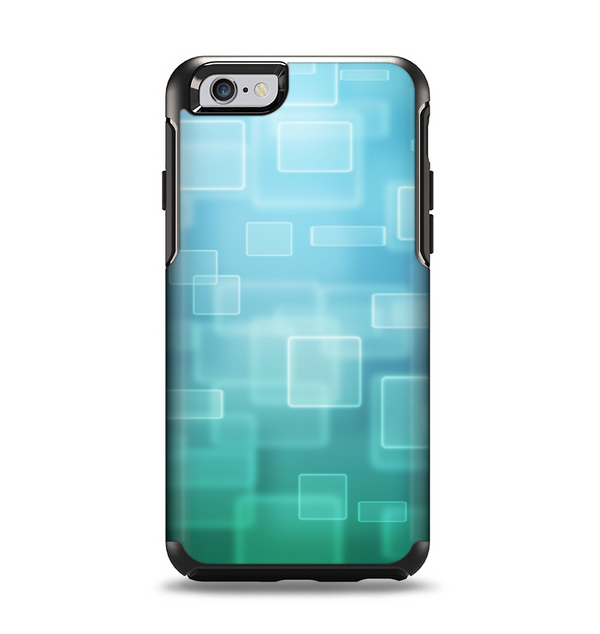 The Transparent Green & Blue 3D Squares Apple iPhone 6 Otterbox Symmetry Case Skin Set