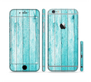 The Trendy Blue Abstract Wood Planks Sectioned Skin Series for the Apple iPhone 6s Plus