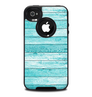 The Trendy Blue Abstract Wood Planks Skin for the iPhone 4-4s OtterBox Commuter Case