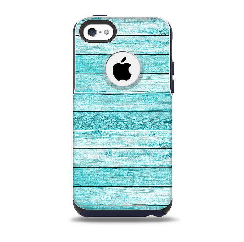 The Trendy Blue Abstract Wood Planks Skin for the iPhone 5c OtterBox Commuter Case