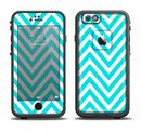 The Trendy Blue Sharp Chevron Pattern Apple iPhone 6/6s LifeProof Fre Case Skin Set