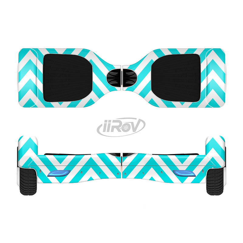 The Trendy Blue Sharp Chevron Pattern Full-Body Skin Set for the Smart Drifting SuperCharged iiRov HoverBoard