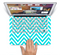 The Trendy Blue Sharp Chevron Pattern Skin Set for the Apple MacBook Pro 15" with Retina Display