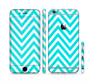 The Trendy Blue Sharp Chevron Pattern Sectioned Skin Series for the Apple iPhone 6s Plus