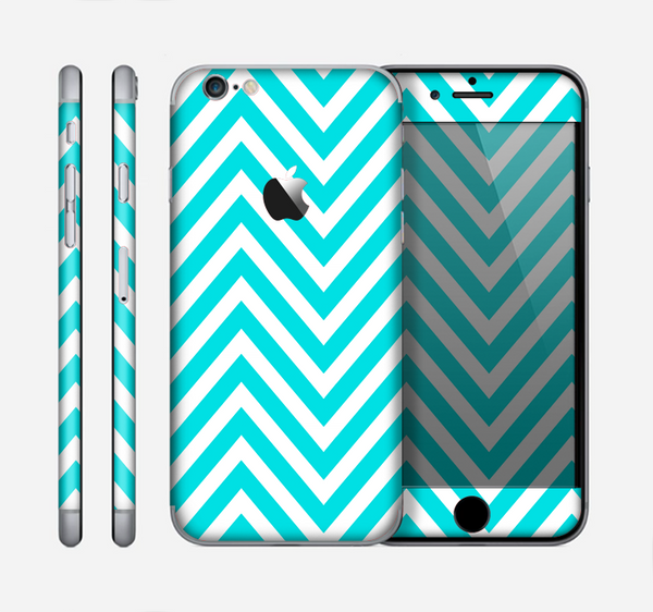 The Trendy Blue Sharp Chevron Pattern Skin for the Apple iPhone 6