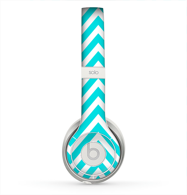 The Trendy Blue Sharp Chevron Pattern Skin for the Beats by Dre Solo 2 Headphones