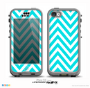 The Trendy Blue Sharp Chevron Pattern Skin for the iPhone 5c nüüd LifeProof Case
