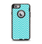 The Trendy Blue & White Sharp Chevron Pattern Apple iPhone 6 Otterbox Defender Case Skin Set