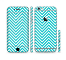 The Trendy Blue & White Sharp Chevron Pattern Sectioned Skin Series for the Apple iPhone 6s Plus