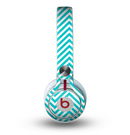 The Trendy Blue & White Sharp Chevron Pattern Skin for the Beats by Dre Mixr Headphones