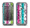 The Trendy Colored Striped Abstract Cube Pattern Apple iPhone 5c LifeProof Nuud Case Skin Set