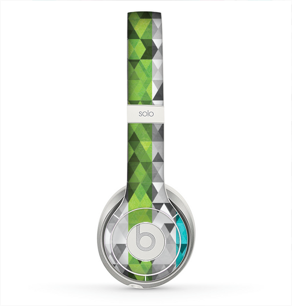 The Trendy Colored Striped Abstract Cube Pattern Skin for the Beats by Dre Solo 2 Headphones