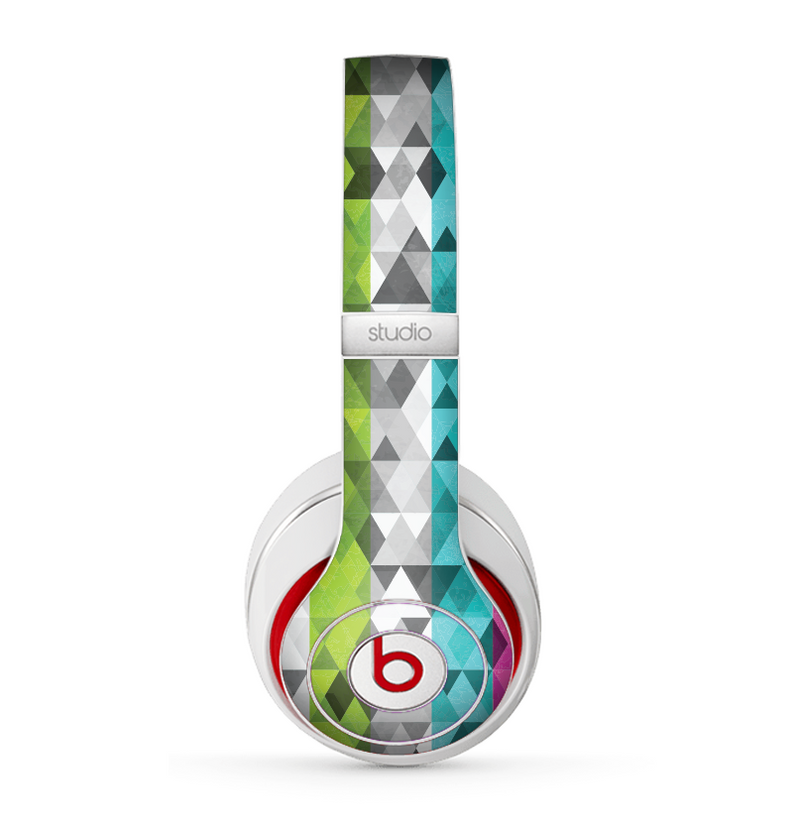 The Trendy Colored Striped Abstract Cube Pattern Skin for the Beats by Dre Studio (2013+ Version) Headphones