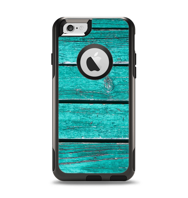The Trendy Green Washed Wood Planks Apple iPhone 6 Otterbox Commuter Case Skin Set