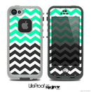 The Trendy Green and Black Chevron Pattern Skin For The iPhone 5 LifeProof Case