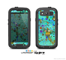 The Trendy Green with Splattered Paint Droplets Skin For The Samsung Galaxy S3 LifeProof Case