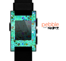 The Trendy Green with Splattered Paint Droplets Skin for the Pebble SmartWatch