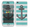 The Trendy Grunge Green Striped With Anchor Skin for the Apple iPhone 5c
