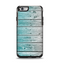 The Trendy Teal to White Aged Wood Planks Apple iPhone 6 Otterbox Symmetry Case Skin Set