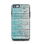 The Trendy Teal to White Aged Wood Planks Apple iPhone 6 Plus Otterbox Symmetry Case Skin Set