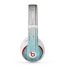 The Trendy Teal to White Aged Wood Planks Skin for the Beats by Dre Studio (2013+ Version) Headphones